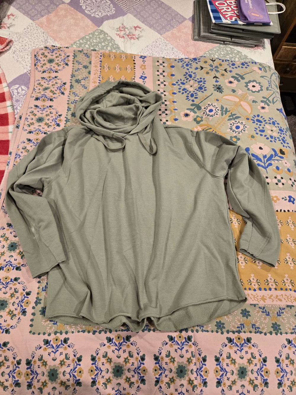 MTA Sport Women’s Turtleneck Hoodie Sweatshirt in Sage Green